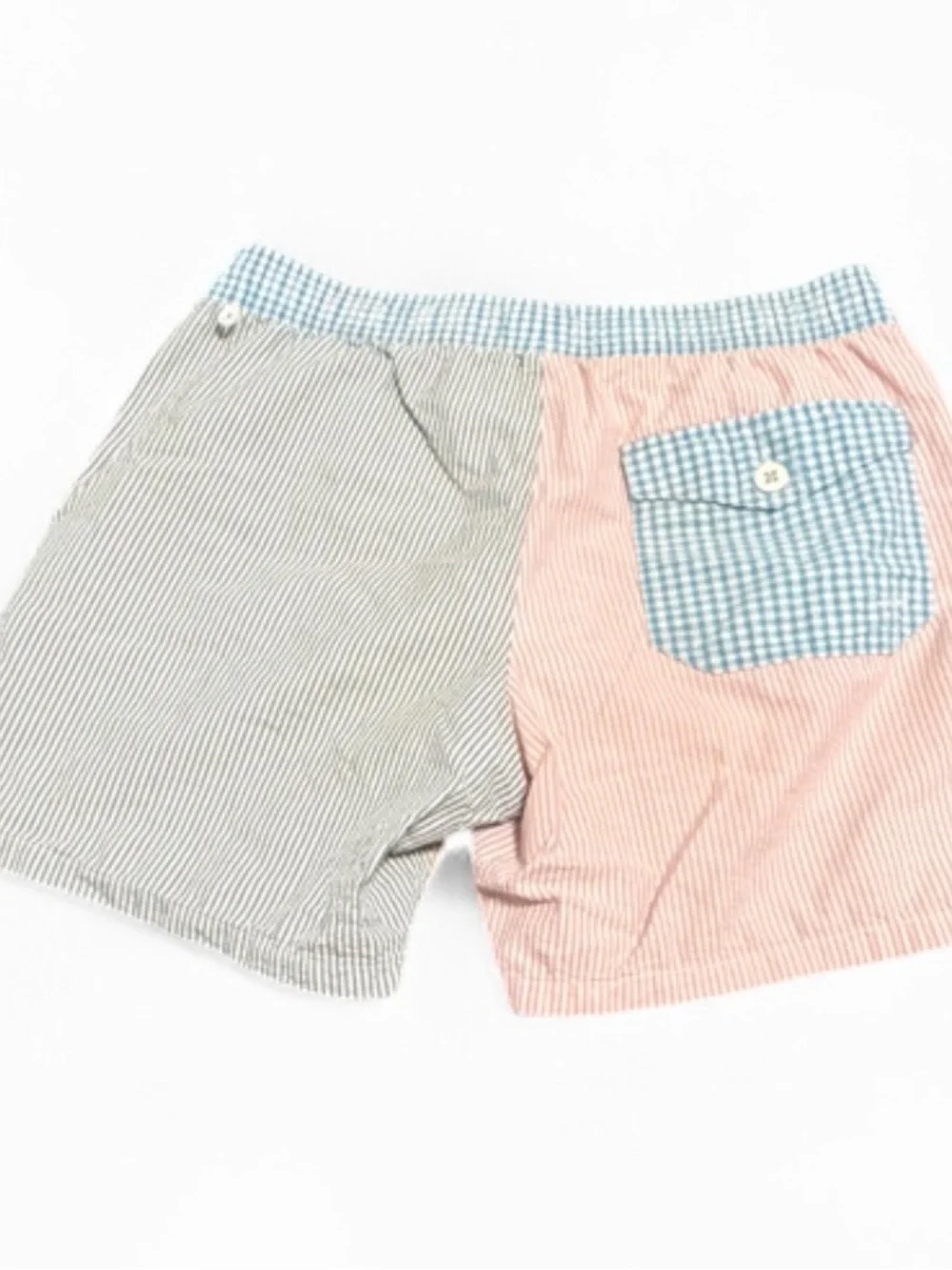 J.Crew Patchwork Seersucker Swim Trunks | Men’s Size Small | Colorblock Striped